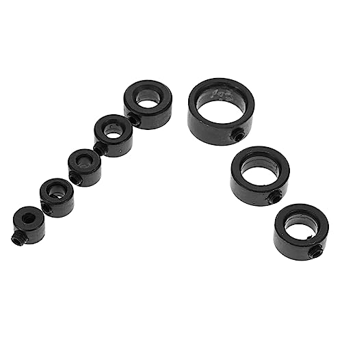 Operitacx 8 Stücke Grenze Ring Bohrer Schlüssel Metall Tiefe Stop Kragen Holzbearbeitung Tiefe Stop Kragen Schwarz High Carbon Stahl von Operitacx