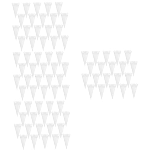 Operitacx 80 Stk Hochzeits papier Blumen röhre Geschenkpapier Blumenwurfverpackung Kraftpapier Hochzeitskegel Kegel aus Blumenpapier hohl Blütenblatt Blumen streuen Brunnen Konfetti Weiß von Operitacx