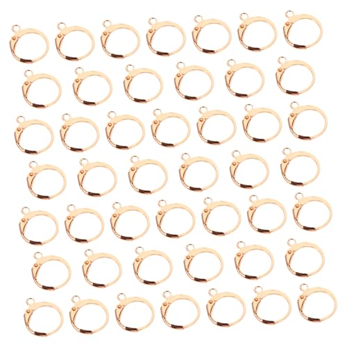 Operitacx 80 Stück Teiliges Ohrhaken mit Hebelverschluss in Roségold Runde Ohrdraht Ohrringhaken für DIY Schmuckherstellung Sichere Französische Ohrhaken für Damen und Mädchen Ohrring von Operitacx
