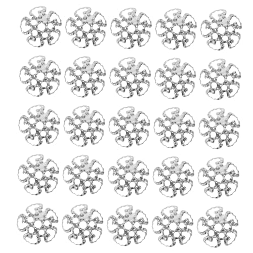 Operitacx 800 Stück Metall Perlenkappen mit Filigranem Schneeflocken-muster Langlebige Spacer Bead Caps für DIY Schmuckherstellung für Armbänder und Halsketten Einfache Anwendung von Operitacx