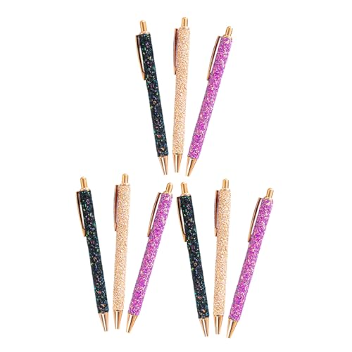Operitacx 9 Stück Teiliges Glitzer Kugelschreiber Einziehbar Glitzernde Metallkugelschreiber mit Schwarzer Tinte Cartoon Design für Schule Büro Party Kreative Schreibwaren für Frauen Operitacx 9 Stück Teiliges Glitzer Kugelschreiber Einziehbar Glitzernde Metallkugelschreiber mit Schwarzer Tinte Cartoon Design für Schule Büro Party Kreative Schreibwaren für Frauen von Operitacx
