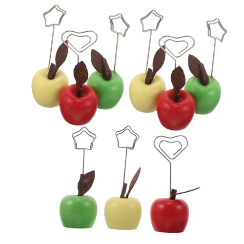 Operitacx 9 Stück Teiliges Memo Clip mit Fruchtförmigen Holzbasen Bunte Apfel Designs in Rot Grün und Gelb Vielseitiger Foto und Notizhalter für Büro und Zuhause Praktische und Dekorative Operitacx 9 Stück Teiliges Memo Clip mit Fruchtförmigen Holzbasen Bunte Apfel Designs in Rot Grün und Gelb Vielseitiger Foto und Notizhalter für Büro und Zuhause Praktische und Dekorative von Operitacx