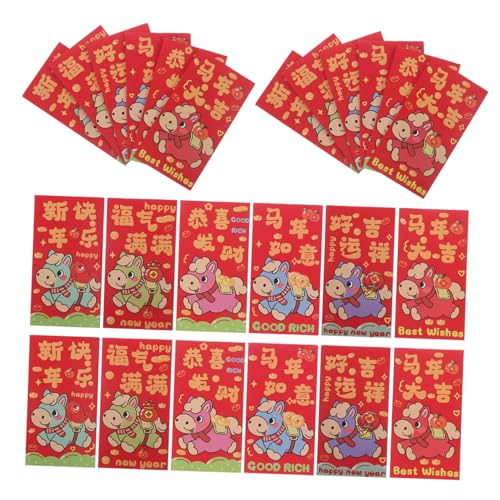 Operitacx 90 Stück Teiliges Chinesische Rote Umschläge Jahr Des Pferdes Traditionelle Hong Bao aus Papier Rote Geldgeschenktüten für Frühlingsfest Familienfeiern und Festliche Dekorationen Operitacx 90 Stück Teiliges Chinesische Rote Umschläge Jahr Des Pferdes Traditionelle Hong Bao aus Papier Rote Geldgeschenktüten für Frühlingsfest Familienfeiern und Festliche Dekorationen von Operitacx