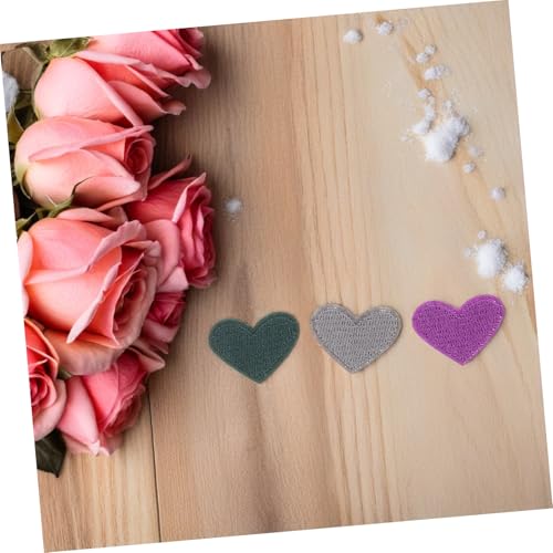 Operitacx 93 Stück Teiliges Multi Color Herz Bügelaufnäher Bestickte Aufnäher für Kleidung DIY Kleidungspatches Langlebige Herzform Applikationen zur Textildekoration und Reparatur von Operitacx