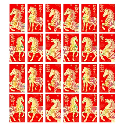 Operitacx 96 Rote Umschläge zum Chinesischen Neujahr, 2026, Jahr Des Pferdes Hong Bao, Glücksgeldumschlag, Rote Tasche zum Chinesischen Neujahrsfest mit Pferd für Die Hochzeit zum Geburtstag Operitacx 96 Rote Umschläge zum Chinesischen Neujahr, 2026, Jahr Des Pferdes Hong Bao, Glücksgeldumschlag, Rote Tasche zum Chinesischen Neujahrsfest mit Pferd für Die Hochzeit zum Geburtstag von Operitacx