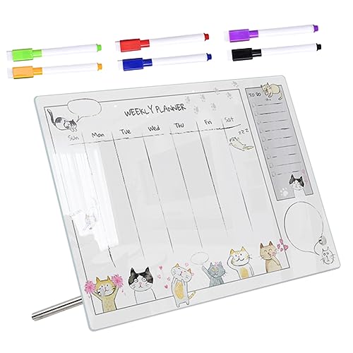 Operitacx Acryl Memoboard 1 Satz Trocken Abwischbare Tafel für Kühlschrank Wochenplanungstafel Transparentes Zeichenbrett für Schule und Büro Wiederverwendbar und Stabil von Operitacx