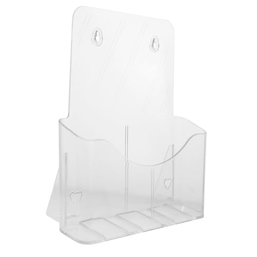 Operitacx Acryl Prospekthalter Wandmontage Dokumentenorganizer Transparentes Design für Büro und Zuhause zur Aufbewahrung von Zeitschriften Briefen und Aktenordnern von Operitacx