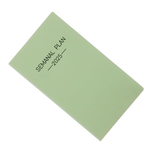 Operitacx Agenda-Buch wöchentlicher Zeitplanblock Unterlage mit Notizbuch Wöchentlicher Notizblock Hinweis Lieferungen Arbeitstagebuchplaner kleines Kalenderbuch Täglicher Planer Pu Hellgrün von Operitacx