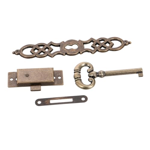Operitacx Antike Metallzylinder Tür Stehende Uhr mit Mechanik DIY Vintage Stil Zubehörset für Uhrenbau mit Schlüssel Scharnieren und Schlosszylinder Operitacx Antike Metallzylinder Tür Stehende Uhr mit Mechanik DIY Vintage Stil Zubehörset für Uhrenbau mit Schlüssel Scharnieren und Schlosszylinder von Operitacx