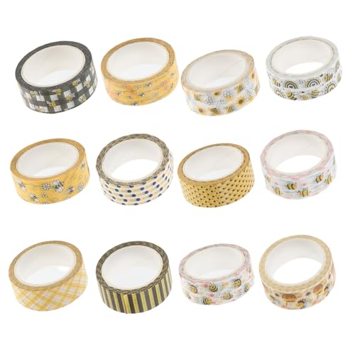 Operitacx Bienen-Washi-Klebeband 12 Rollen Bienen-Washi-Klebeband Waben-Blumendruck Dekoratives Klebeband Für Sammelalben Geschenkverpackungen Diy-Kunsthandwerk Operitacx Bienen-Washi-Klebeband 12 Rollen Bienen-Washi-Klebeband Waben-Blumendruck Dekoratives Klebeband Für Sammelalben Geschenkverpackungen Diy-Kunsthandwerk von Operitacx