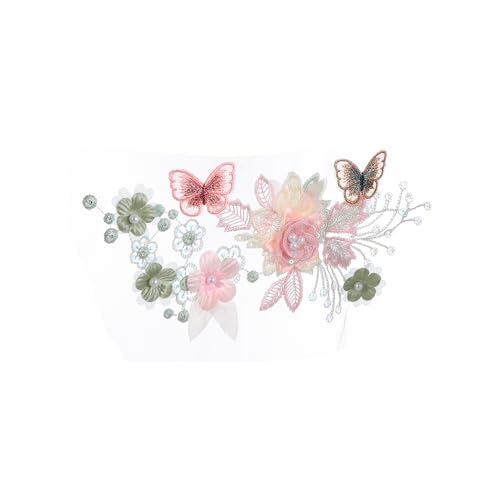 Operitacx Blumen Stickerei Applikation Patch Pailletten Blüten Aufnäher Diy Stoffdekor Kleidung Deko für Taschen und Kleidung Rosa Gold Butterfly Operitacx Blumen Stickerei Applikation Patch Pailletten Blüten Aufnäher Diy Stoffdekor Kleidung Deko für Taschen und Kleidung Rosa Gold Butterfly von Operitacx