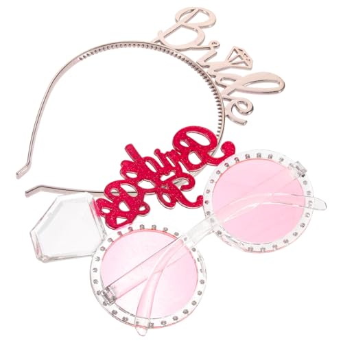 Operitacx Braut Sonnenbrille Teilig Bachelorette Party Brillendeko Langlebig Lustig Transparentes Rosegold Haarreif Hochzeit Fotorequisite Operitacx Braut Sonnenbrille Teilig Bachelorette Party Brillendeko Langlebig Lustig Transparentes Rosegold Haarreif Hochzeit Fotorequisite von Operitacx