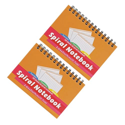 Operitacx Bücher Spiral Notizblöcke Handlich Dicke Innenblätter Kleine Spiralgebundene Notizbücher mit Orangefarbener Abdeckung als To Do Listen und Einkaufslisten Pads von Operitacx