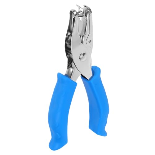 Operitacx Büro Dokumentenlocher Locher Büro Losblattlocher Bürozubehör Aktenlochzange Kleiner Papierlocher Planerlocher Kreislocher Notizbuchlochzange Blaues Pvc von Operitacx