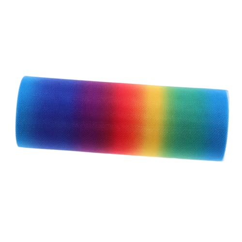 Operitacx Bunter Stoffrock Schillernder Organza Stoff Glitzernder Netzstoff Bastelbandspulen Partydekor Tüll Hochzeitstülldekor Dekoratives Tüllnetz Schillernder Stoff von Operitacx