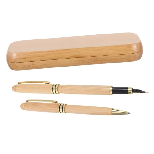 Operitacx Business Füllfederhalter mit Feiner Spitze und Ergonomischem Ahornholzgriff Gravierter Holzhalter Mit Holzbox für Kalligraphie Unterschriften und Büro Geschenkset für Profis Operitacx Business Füllfederhalter mit Feiner Spitze und Ergonomischem Ahornholzgriff Gravierter Holzhalter Mit Holzbox für Kalligraphie Unterschriften und Büro Geschenkset für Profis von Operitacx