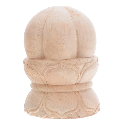 Operitacx Carved Lotus Finials aus Massivem Holz Dekorative Postkappen für Bettpfosten und Treppen Unbemalt Langlebig Einfach zu Montieren Symbolisch für Wohlstand für DIY und Operitacx Carved Lotus Finials aus Massivem Holz Dekorative Postkappen für Bettpfosten und Treppen Unbemalt Langlebig Einfach zu Montieren Symbolisch für Wohlstand für DIY und von Operitacx