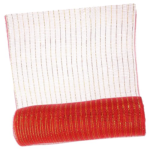 Operitacx Deko Geschenkband aus Netzstoff Langlebiges Tüll Geschenkband DIY Bastelband für Schleifen Haaraccessoires und Geschenkverpackung Kreative Bastelware in Rot Gold Operitacx Deko Geschenkband aus Netzstoff Langlebiges Tüll Geschenkband DIY Bastelband für Schleifen Haaraccessoires und Geschenkverpackung Kreative Bastelware in Rot Gold von Operitacx