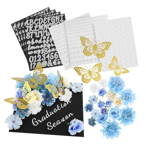 Operitacx Diy Graduation Cap Decorations Kit mit Blumen und Schmetterlingen PVC Robuste Cap Topper für Abschlussfeiern Einfache Anbringung Einzigartige Abschlusshut Deko Operitacx Diy Graduation Cap Decorations Kit mit Blumen und Schmetterlingen PVC Robuste Cap Topper für Abschlussfeiern Einfache Anbringung Einzigartige Abschlusshut Deko von Operitacx