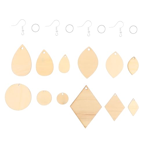 Operitacx Diy Holz Ohrringe Set Teiliges Unfertiges Holz Ohrringe Bastelset mit Holzanhängern Ohrhaken und Offenen Ringen für Schmuckherstellung und Kreative Projekte Operitacx Diy Holz Ohrringe Set Teiliges Unfertiges Holz Ohrringe Bastelset mit Holzanhängern Ohrhaken und Offenen Ringen für Schmuckherstellung und Kreative Projekte von Operitacx