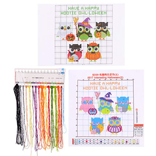 Operitacx Diy Kreuzstich Set Eulen Halloween Fädiger Ökologischer Baumwollfaden Bedruckter Baumwollstoff Kreatives Stickmaterial für Handarbeiten und Wohnraumdekoration Operitacx Diy Kreuzstich Set Eulen Halloween Fädiger Ökologischer Baumwollfaden Bedruckter Baumwollstoff Kreatives Stickmaterial für Handarbeiten und Wohnraumdekoration von Operitacx