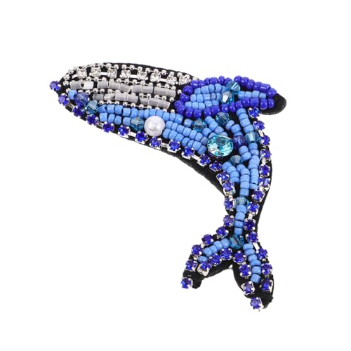 Operitacx Diy Wal Muster Beaded Stoffpatch mit Strass und Perlen Aufnäher für Bekleidung Taschen und Hüte Vielseitige Applikation zur Verschönerung von Kleidung und Accessoires von Operitacx