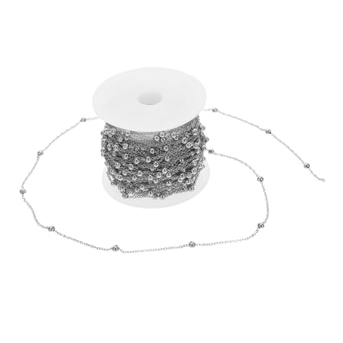 Operitacx Edelstahl Kugelkette DIY Schmuckkette für Halsketten Armbänder Modische Accessoires Bastelbedarf Glatt Hautfreundlich Vielseitig Elegant Operitacx Edelstahl Kugelkette DIY Schmuckkette für Halsketten Armbänder Modische Accessoires Bastelbedarf Glatt Hautfreundlich Vielseitig Elegant von Operitacx