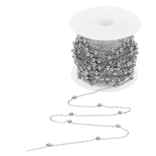 Operitacx Edelstahl Schmuckkette Rolle Beadchain DIY Schmuckzubehör für Armband Halskette Handpoliert Langlebig Hautfreundlich Multipurpose Zubehör Operitacx Edelstahl Schmuckkette Rolle Beadchain DIY Schmuckzubehör für Armband Halskette Handpoliert Langlebig Hautfreundlich Multipurpose Zubehör von Operitacx