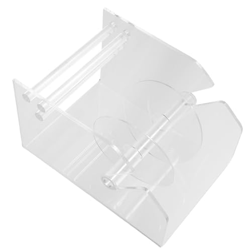 Operitacx Einstellbare Label Dispenser Acryl Aufkleber Rolle Dispenser Mit 2 Disks Klar Label Rolle Halter Für Büro Home Desktop von Operitacx