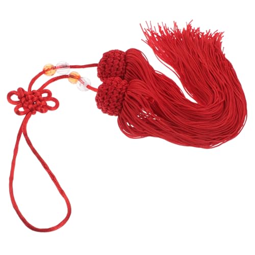 Operitacx Eisseide Chinesische Quaste mit Traditionellem Knoten Leichtes Kung Fu und Tai Chi Schwertzubehör Elegantes Design für Performance und Übung Rotes Kurzquasten Dekor Operitacx Eisseide Chinesische Quaste mit Traditionellem Knoten Leichtes Kung Fu und Tai Chi Schwertzubehör Elegantes Design für Performance und Übung Rotes Kurzquasten Dekor von Operitacx