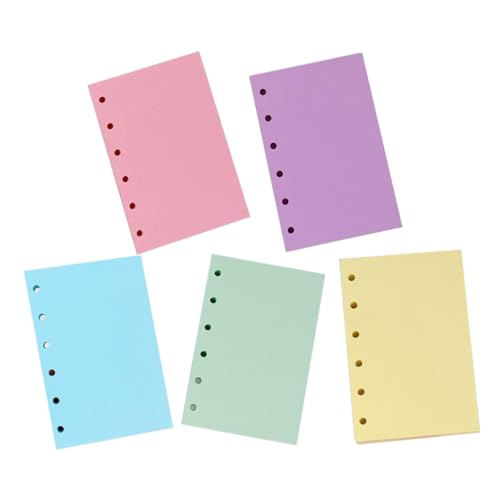 Operitacx Farbenfrohes inneres Seitenhandbuch ordner 6 Ringbuchteiler Tagesplaner-Notizbuch 6 Ringbuch-Seitenteiler 6 Ringbuchreiter 6 Ringteiler mit Laschen Ringbuchregisterkarten Papier von Operitacx