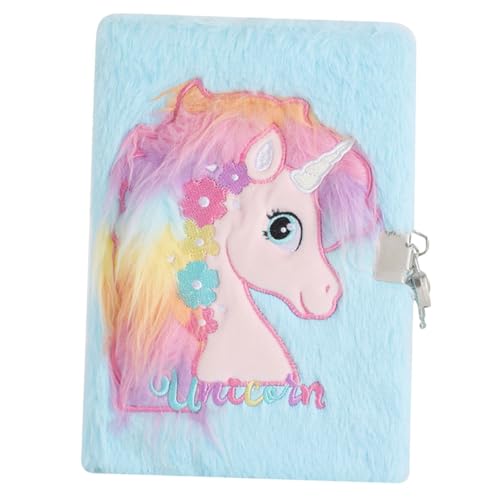 Operitacx Fluffy Einhorn Notizbuch Plüsch Tagebuch mit Schloss Kuscheliges Schreibbuch für Schüler Tragbares Leichtes Cartoon Plüsch Notizheft mit Linierten und Praktisch Operitacx Fluffy Einhorn Notizbuch Plüsch Tagebuch mit Schloss Kuscheliges Schreibbuch für Schüler Tragbares Leichtes Cartoon Plüsch Notizheft mit Linierten und Praktisch von Operitacx
