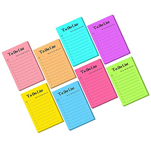 Operitacx Fluoreszierende Haftnotizen Bücher Selbstklebende Notizaufkleber Für To-do-listen Dekorative Memo-pads Für Schule Und Büro Für Notizen Und Erinnerungen von Operitacx