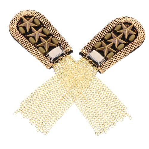 Operitacx Fransen Schulter Epauletten Vintage Metall Quasten Schmuck Brosche Unisex Kleidungsaccessoire für Damen und Herren Langlebige Dekorative Schulterklappen mit Einzigartigem Design Operitacx Fransen Schulter Epauletten Vintage Metall Quasten Schmuck Brosche Unisex Kleidungsaccessoire für Damen und Herren Langlebige Dekorative Schulterklappen mit Einzigartigem Design von Operitacx