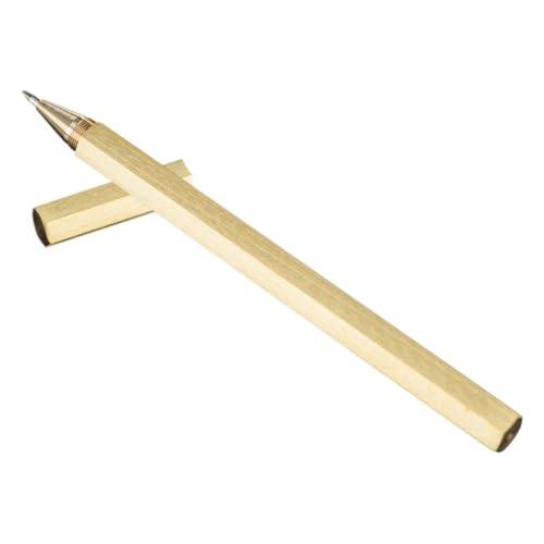 Operitacx Gel Pen aus Messing Metall Kugelschreiber mit Sechseckigem Design Schnelltrocknend und Smudgefrei Eleganter Schreibstift für Schule Büro und Unterschriften Operitacx Gel Pen aus Messing Metall Kugelschreiber mit Sechseckigem Design Schnelltrocknend und Smudgefrei Eleganter Schreibstift für Schule Büro und Unterschriften von Operitacx