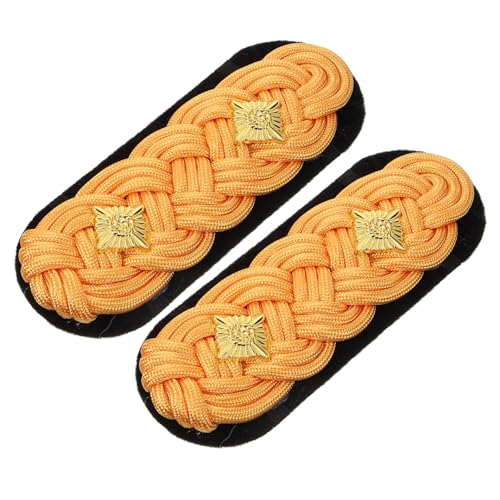 Operitacx Goldene Geflochtene Schulterepauletten Metall Abzeichen für Damen Vielseitige Uniform und Kostüm Accessoires Langlebig und Stilvoll für Formelle Anlässe und Aufführungen von Operitacx
