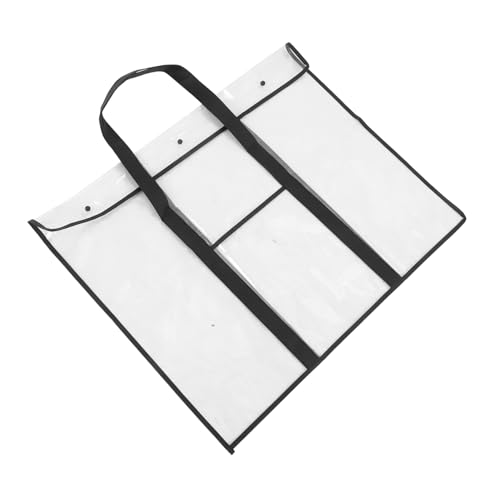 Operitacx Großer PVC Organizer für Malutensilien Transparentes Aufbewahrungstasche für Zeichenbrett und Kunstmaterialien Praktische Tragetasche mit Henkeln für Studenten und Lehrerschwarz von Operitacx