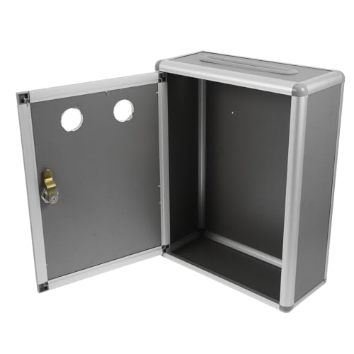 Operitacx Hängende Briefkastenbox mit Schloss Multifunktionale Vorschlagsbox für Drinnen und Draußen Beschwerdebox oder Wahlurne aus Aluminiumlegierung Sicher und Installieren von Operitacx