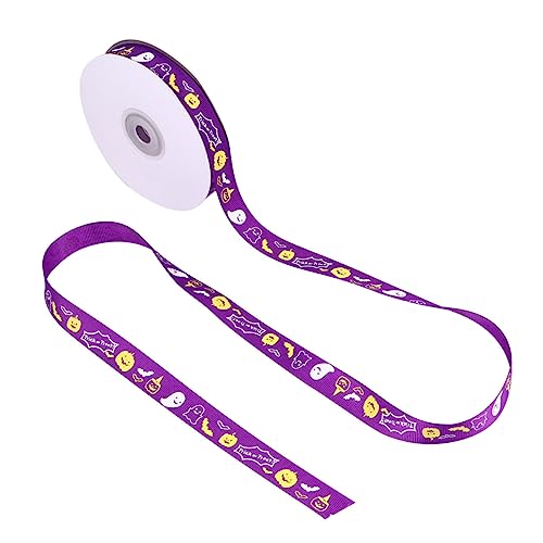 Operitacx Halloween Geschenkband Breit Lila Geschenkverpackungsband mit Kreativen Halloween Mustern Langlebig Leicht für Diy Kopfschmuck und Partydekorationen Operitacx Halloween Geschenkband Breit Lila Geschenkverpackungsband mit Kreativen Halloween Mustern Langlebig Leicht für Diy Kopfschmuck und Partydekorationen von Operitacx