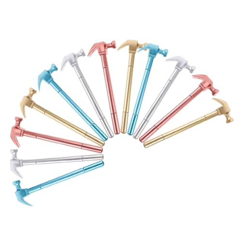 Operitacx Hammerförmiger Gel Tintenstift 12 Stück Bunter Schreibstift für Kinder Kreativer Kugelschreiber mit Deckel Bürobedarf Schulartikel Reibungsloses Schreiben ohne Kratzen Operitacx Hammerförmiger Gel Tintenstift 12 Stück Bunter Schreibstift für Kinder Kreativer Kugelschreiber mit Deckel Bürobedarf Schulartikel Reibungsloses Schreiben ohne Kratzen von Operitacx