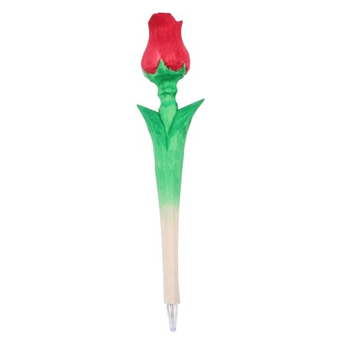 Operitacx Handgefertigter Holzstift Rosenmotiv Kugelschreiber Valentinstag Neutraler Schreibstift für Studenten Kreatives Design mit Fließender und Komfortablem Griff Operitacx Handgefertigter Holzstift Rosenmotiv Kugelschreiber Valentinstag Neutraler Schreibstift für Studenten Kreatives Design mit Fließender und Komfortablem Griff von Operitacx