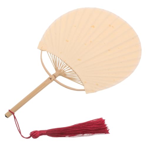 Operitacx Handgefertigter Mini Bambus Fächer mit Quaste Vintage Stil Leicht und Kompakt für Cosplay Hochzeit Party und Heimdekoration Beige Operitacx Handgefertigter Mini Bambus Fächer mit Quaste Vintage Stil Leicht und Kompakt für Cosplay Hochzeit Party und Heimdekoration Beige von Operitacx