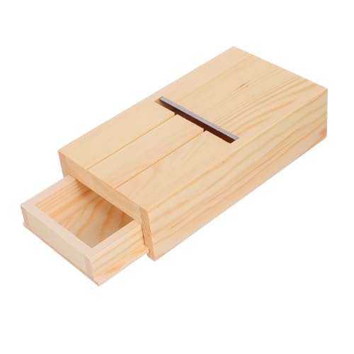 Operitacx Handgefertigter Seifenbeveler Planer mit Schublade Verstellbares Schneidewerkzeug aus Holz für Präzises Trimmen Glätten und Schneiden von Laibseifen für Ätherische Öle und DIY von Operitacx