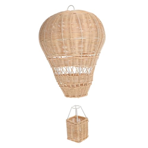 Operitacx Handgewebte Rattan Heißluftballons Hängende Deko für Kinderzimmer Einzigartige Wanddekoration für Partys Hochzeiten und Besondere Anlässe Perfektes von Operitacx