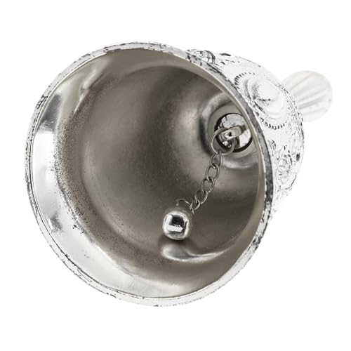 Operitacx Handglocke aus Metall mit Ergonomischem Griff Lauter Klarer Langlebig und Rostfrei Geeignet als Serviceglocke für Restaurant Schule Hotel und Kinderbetreuung Silberfarben Operitacx Handglocke aus Metall mit Ergonomischem Griff Lauter Klarer Langlebig und Rostfrei Geeignet als Serviceglocke für Restaurant Schule Hotel und Kinderbetreuung Silberfarben von Operitacx