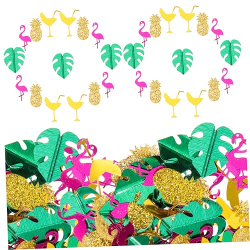 Operitacx Hawaiian Party Konfetti Tropische Tischdeko Flamingo Ananas Palmblätter Sommer Geburtstag Feier Deko Leicht Reißfest Vielseitig für Hochzeit Ballons Karten von Operitacx