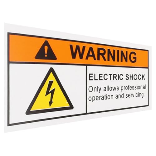 Operitacx Hochspannung Warnaufkleber für Elektrische Gefahren Selbstklebendes Schild für Krankenhäuser und Fabriken Deutliche Warnung Englisch Hochvisibles Sicherheitszeichen für von Operitacx