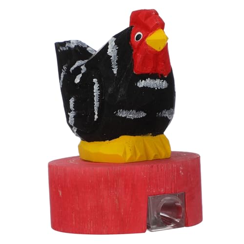 Operitacx Holz Bleistiftspitzer Tierform Huhn Mini Manueller Anspitzer Tragbar für Schule Dekorativer Mobiler Schreibtischspitzer Robustes Schreibwaren Zubehör für Buntstifte und Zeichnen von Operitacx
