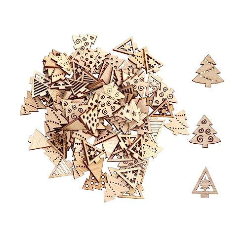 Operitacx Holz Deko Scheiben Weihnachtsbaum Anhänger Natürliche Holzscheiben Weihnachtsdeko Fensterdeko Diy Basteln Vintage Stil von Operitacx
