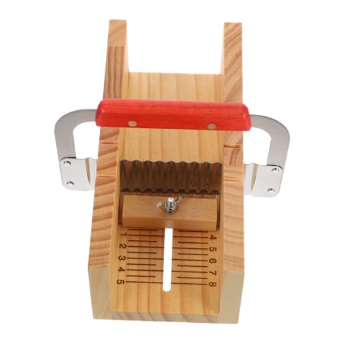 Operitacx Holz Seifenschneider mit Dualen Schnittfächern Verstellbarer Seifenstärken Langlebiges DIY Werkzeug für Handgemachte Seifen Effizientes Schneiden Natürliche Geeignet für von Operitacx